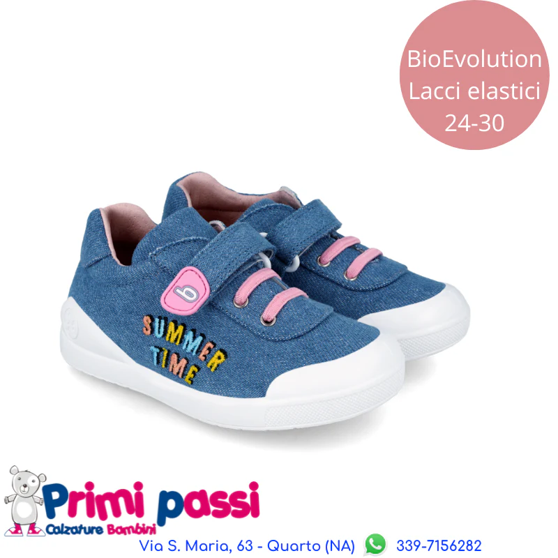 Sneakers Tela BioEvolution Jeansata/Fucsia - immagine 2