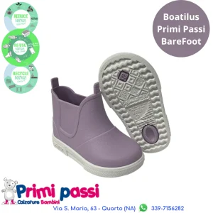 Boatilus Stivaletto in Gomma Beatly Lilla/Bianco