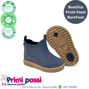 Boatilus Stivaletto in Gomma Beatly Blu/beige