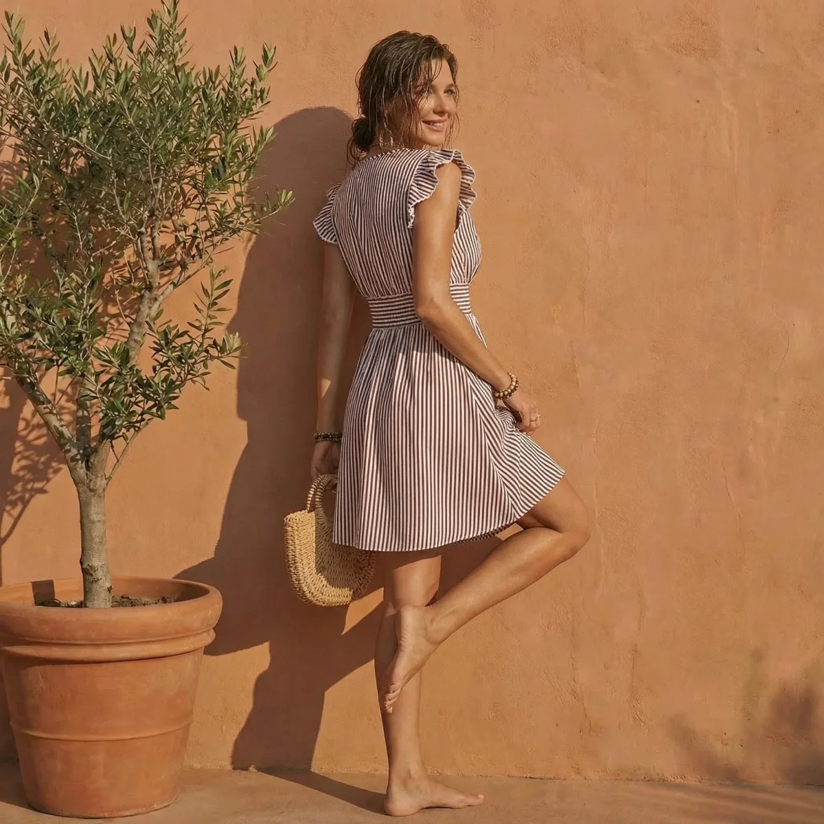 Abito corto a righe | La Parisienne - immagine 2