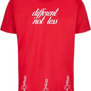 T SHIRT DIFFERENT NOT LESS ROSSA