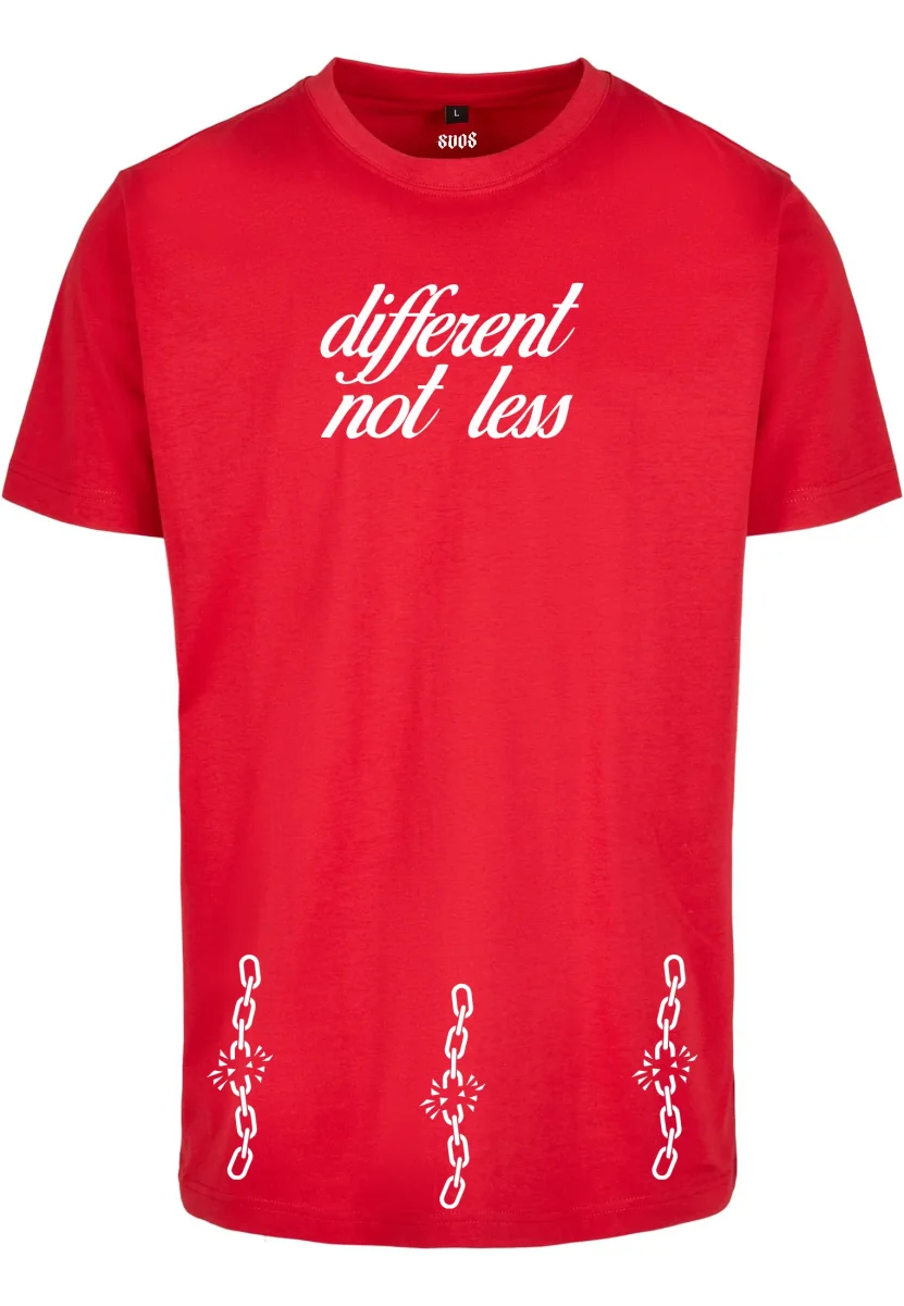 T SHIRT DIFFERENT NOT LESS ROSSA