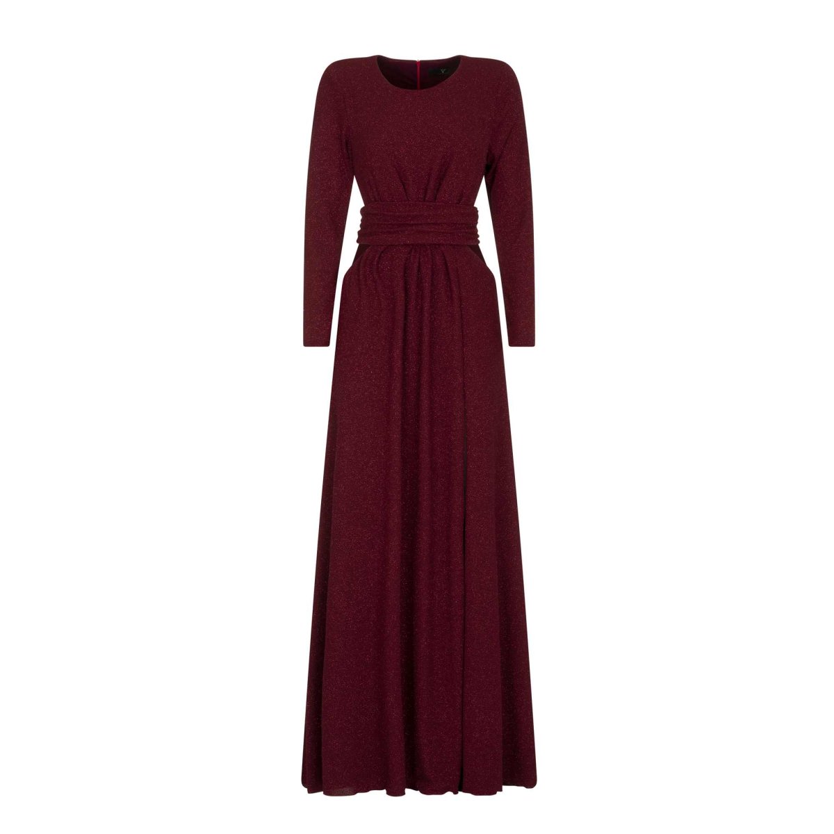 Abito lungo con maniche lunghe e spalline - immagine 4