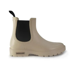 Stivaletti Galosce Beatles Pioggia Donna Gomma Beige