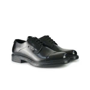 Francesine Mascherina Uomo in Pelle Nero