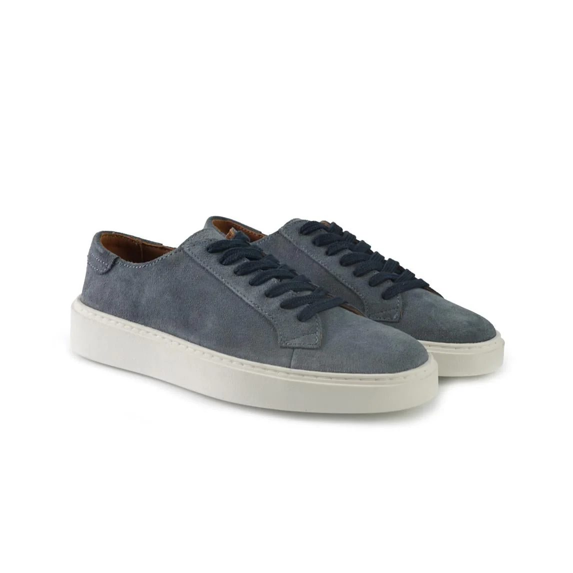 Vueva Sneakers Bassa Uomo in Camoscio Jeans - immagine 4