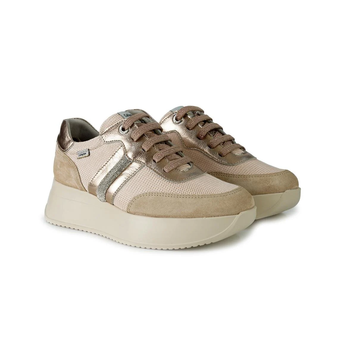 Callaghan Sneakers Donna in Pelle e Tessuto Pesca - immagine 4