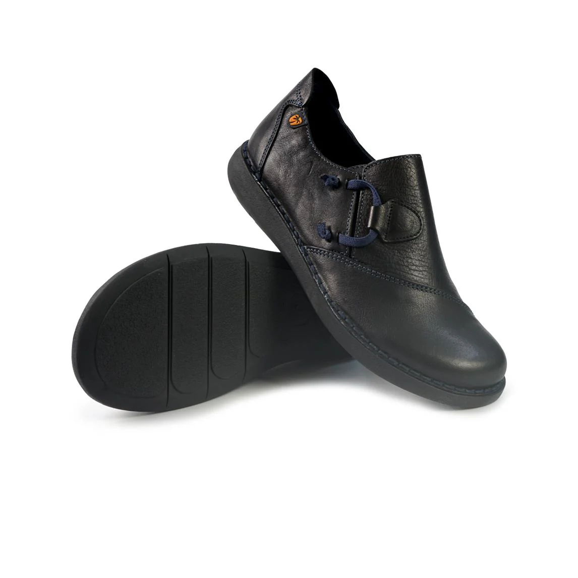 Mocassini Slipon Donna Pelle Nero - immagine 3