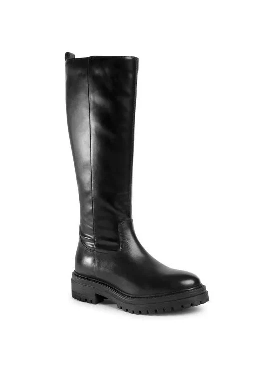 Stivali al Ginocchio Pelle Nero - immagine 2