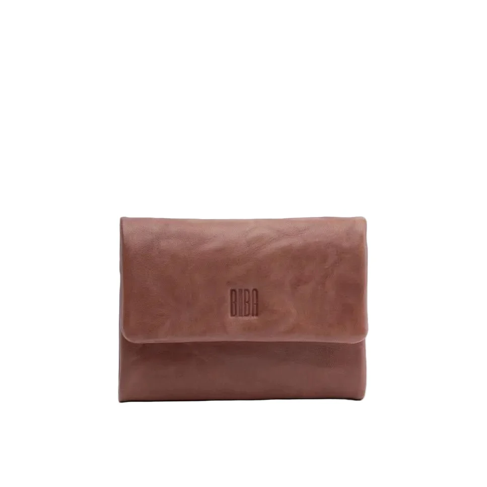 Biba Portafoglio in Pelle Taupe con Portamonete