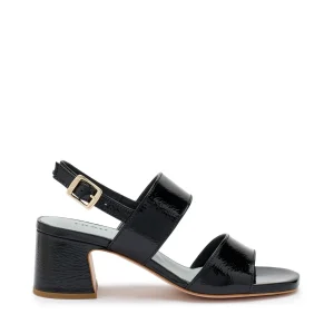 Frau Sandali Donna con Tacco in Vernice Nera