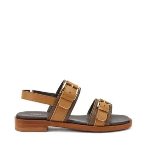 Frau Sandali Donna Bassi in Pelle Marrone