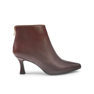 Exe Stivaletti Donna con Zip al Tallone in Ecopelle Marrone