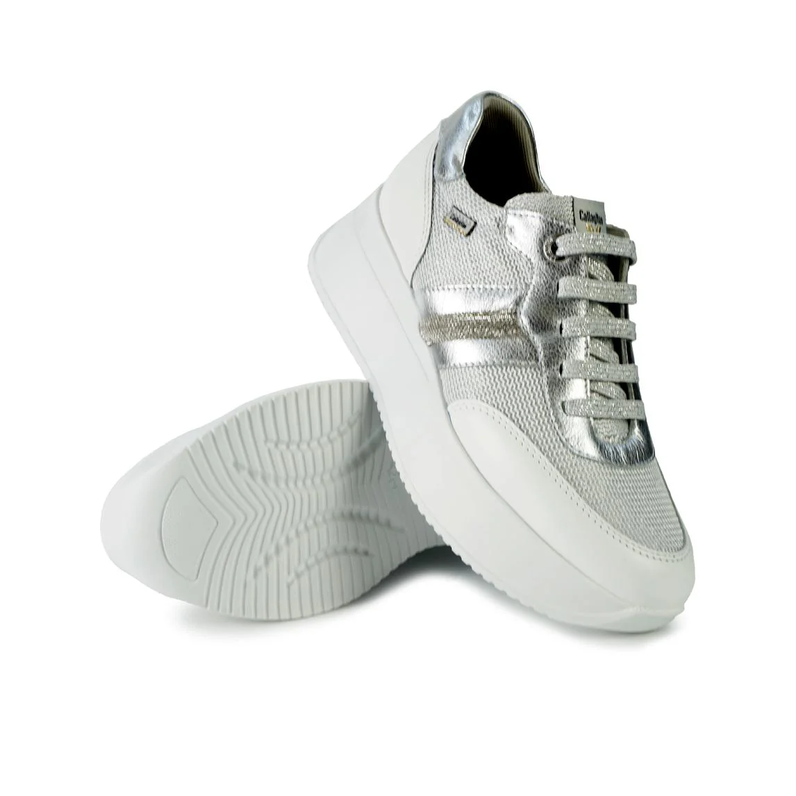 Callaghan Sneakers Donna in Pelle e Tessuto Argento - immagine 3