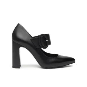 Nero Giardini Decollete Mary Jane con Cinturino in Pelle Nero