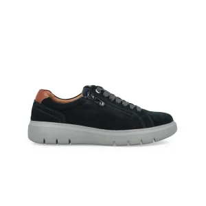 Impronte Sneakers Uomo Lacci e Zip in Camoscio Blu