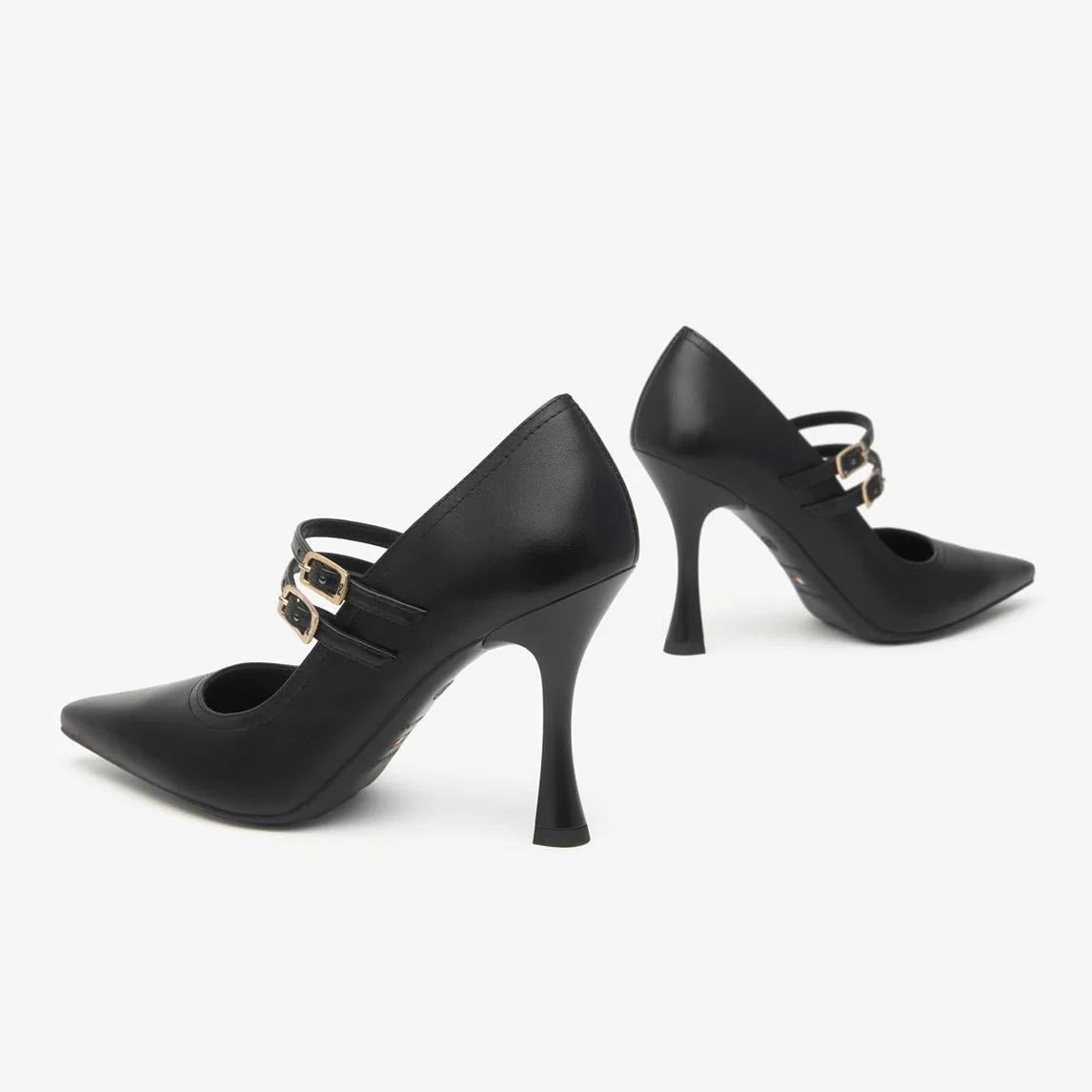 Nero Giardini Decollete Mary Jane con Doppio Cinturino in Pelle Nero - immagine 5