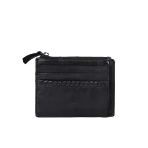 Biba Portacarte in Pelle Nera con Zip