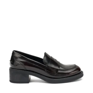 Frau Mocassini Donna con Tacco in Pelle Bordo