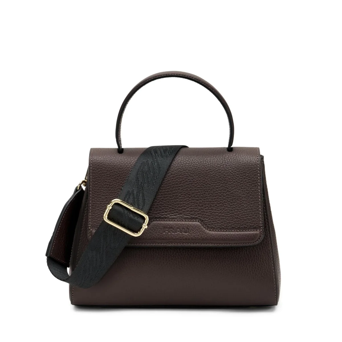 Borse Donna Frau a Mano con Tracolla in Pelle Cioccolato - immagine 4