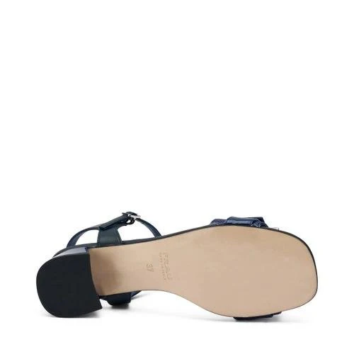 Frau Sandali Donna Tacco Medio in Pelle Blu - immagine 5