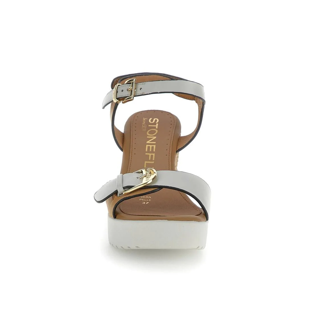 Stonefly Sandali Donna con Zeppa in Pelle Multi Cuoio - immagine 4