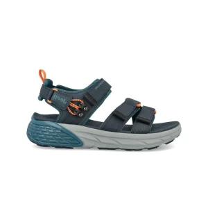 Jeep Sandali Uomo con Doppio Velcro in Tessuto Blu