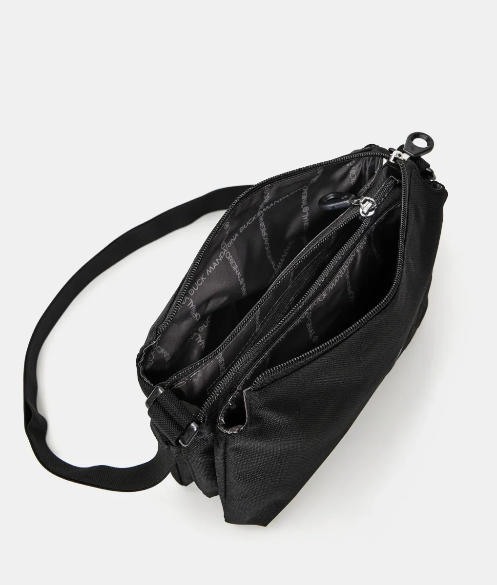 Borsetta Tracolla Tessuto Nero - immagine 3