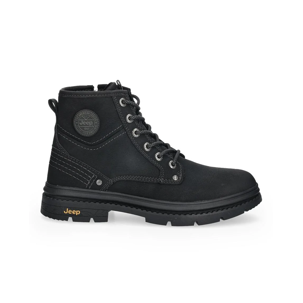 Jeep Anfibi Uomo in Pelle Nero