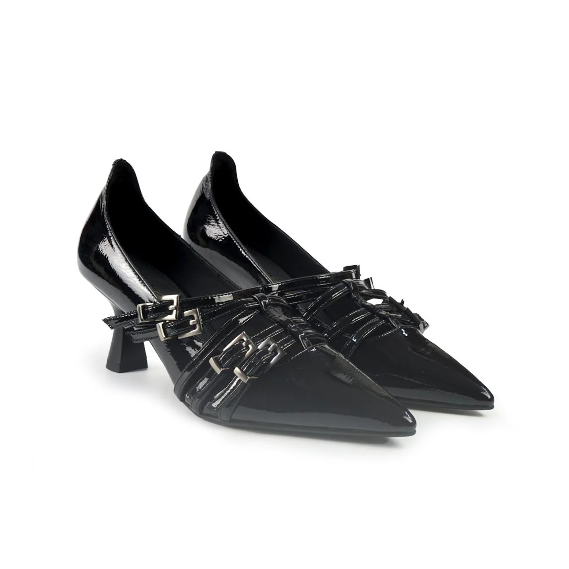 Decollete Bruno Premi a Punta in Vernice Nero - immagine 4