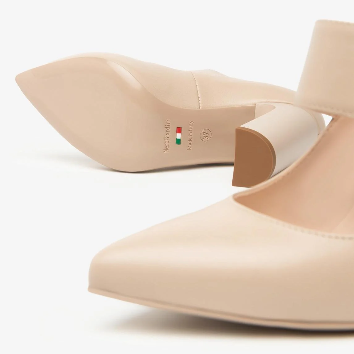 Nero Giardini Decollete Mary Jane con Cinturino in Pelle Lino - immagine 6