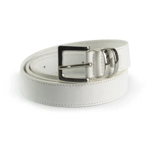 Spatarella Cintura Donna in Pelle Bianca