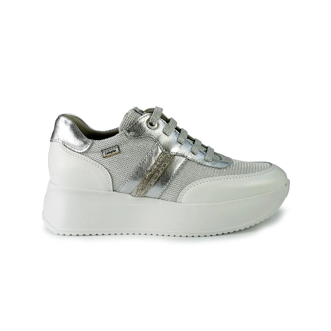 Callaghan Sneakers Donna in Pelle e Tessuto Argento - immagine 2