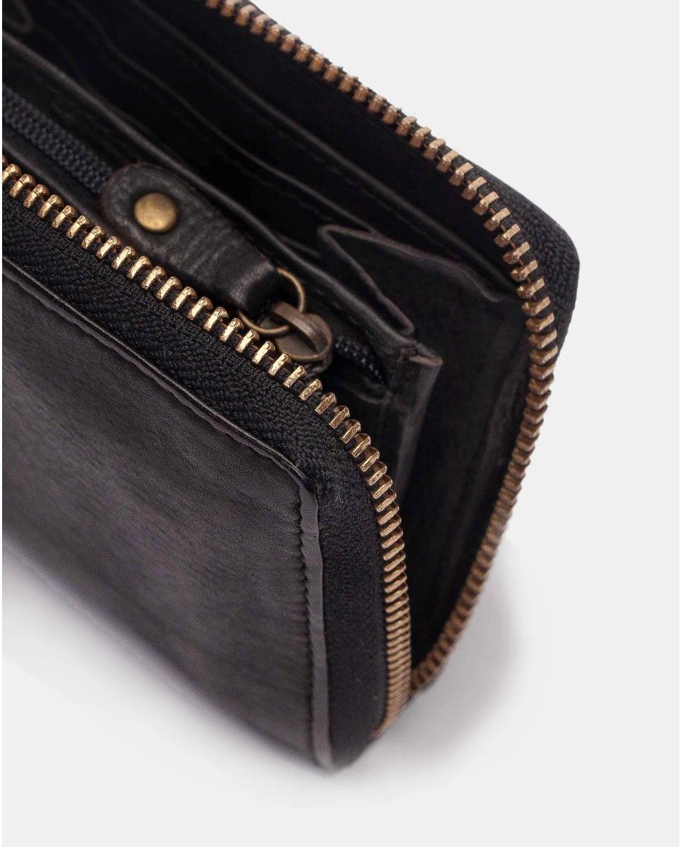 Biba Portafoglio Donna in Pelle Nera con Zip - immagine 3