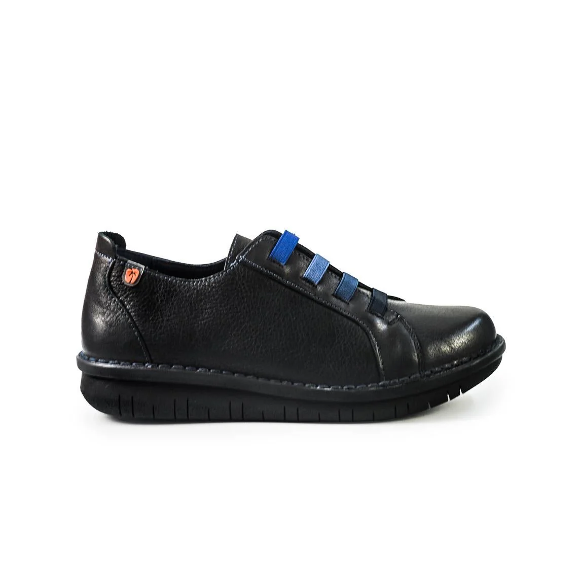 Jungla Scarpe Basse Donna con Lacci Elastici in Pelle Nero - immagine 2