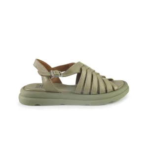 Bueno Sandali Donna Basso in Pelle Verde