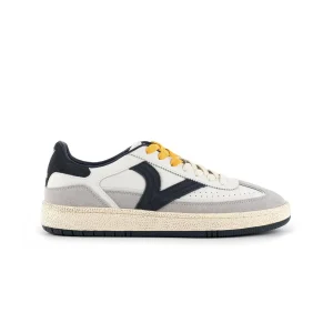 Victoria Sneakers Bassa Uomo in Pelle Bianca Blu Multi