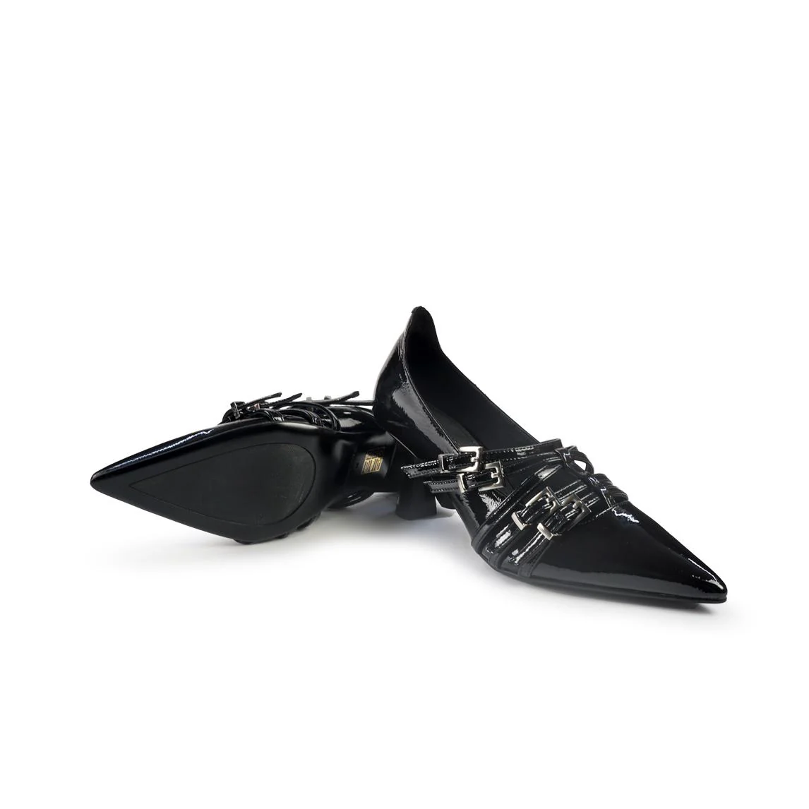 Decollete Bruno Premi a Punta in Vernice Nero - immagine 3