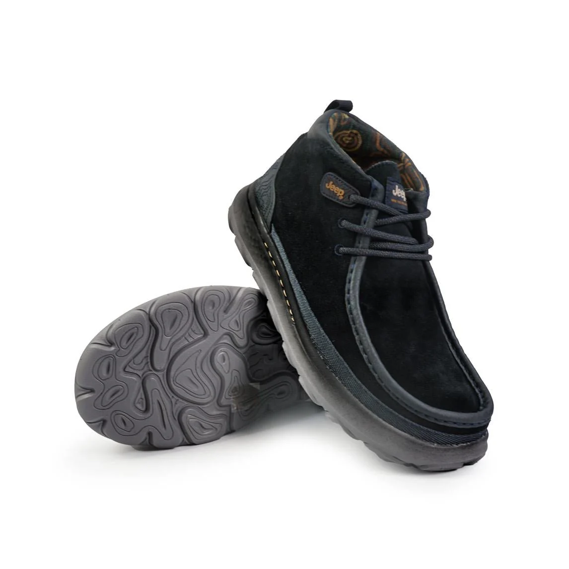 Jeep Stivaletti Polacchino Uomo in Camoscio Blu Navy - immagine 4