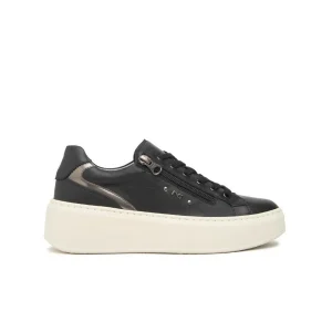 Nero Giardini Sneaker Donna con Platform in Pelle Nero