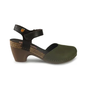 Jungla Pump Donna in Pelle Nabuk Verde