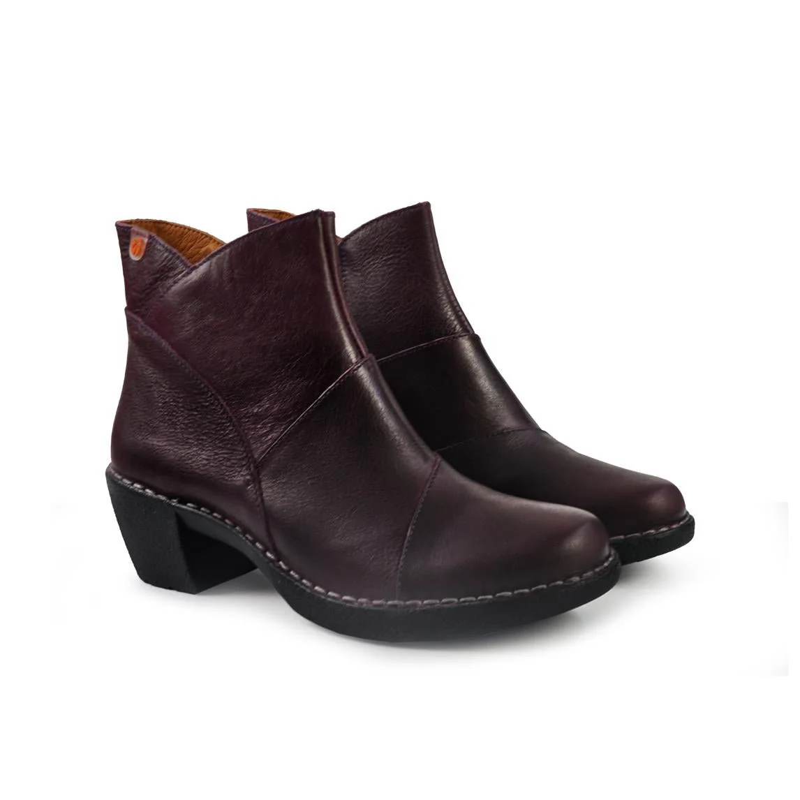 Jungla Stivaletti Donna con Tacco in Pelle Viola - immagine 3