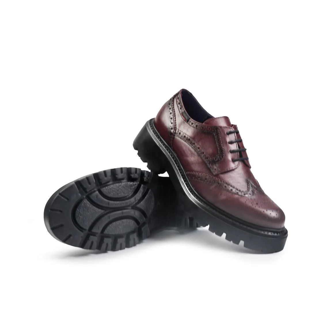 Callaghan Francesine Oxford Donna in Pelle Bordo - immagine 3