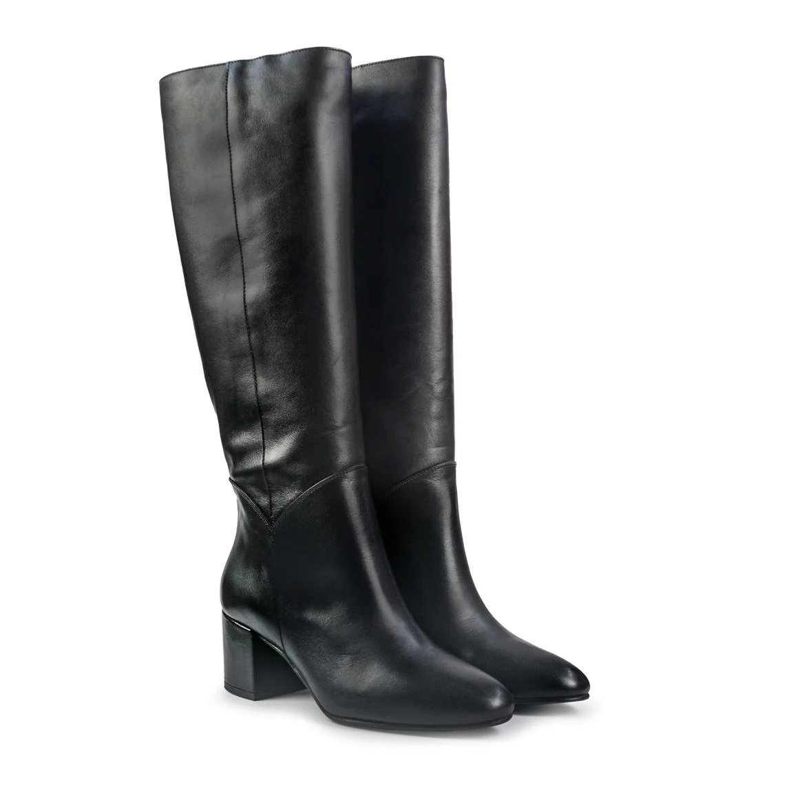 Stivali Spatarella Donna Tubolare in Pelle Nero - immagine 3