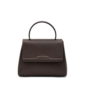 Borse Donna Frau a Mano con Tracolla in Pelle Cioccolato