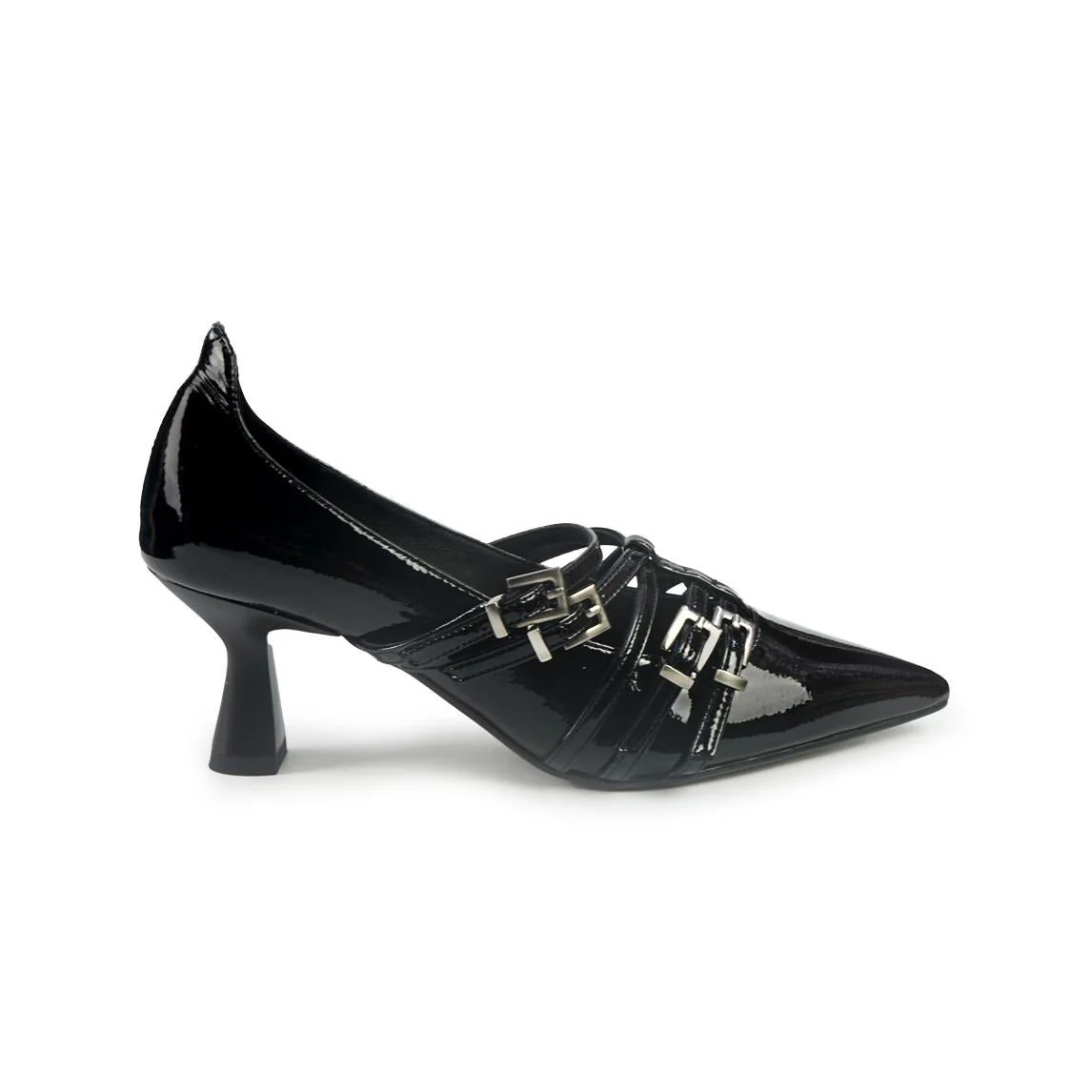 Decollete Bruno Premi a Punta in Vernice Nero - immagine 2