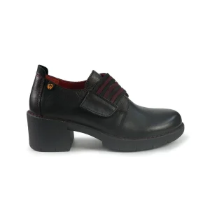 Jungla Mocassini Donna con Velcro in Pelle Nero