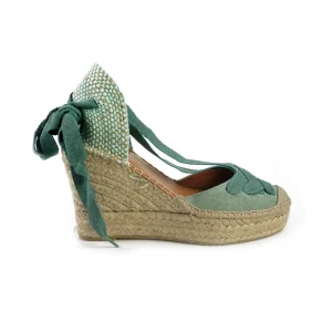 Viguera Espadrillas Alte con Lacci Menta