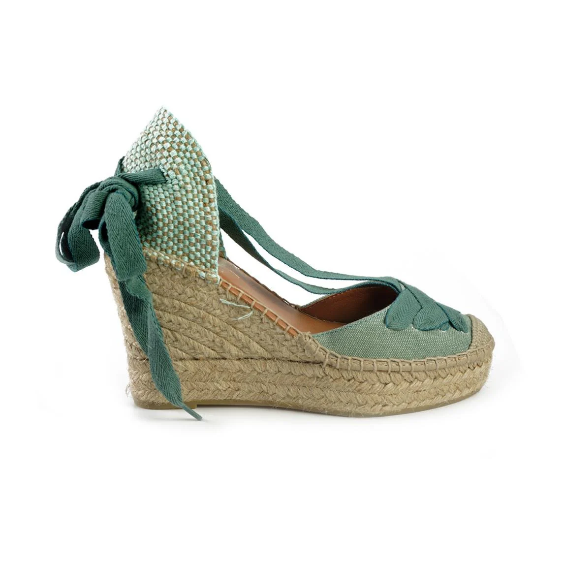 Viguera Espadrillas Alte con Lacci Menta
