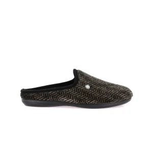 Grunland Pantofole Ciabatte Uomo in Tessuto Spinato Oliva